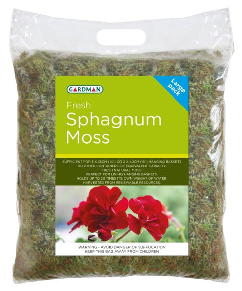 Gardman Crest Fresh Sphagnum Moss - Large Pack Moss For Hanging Basket