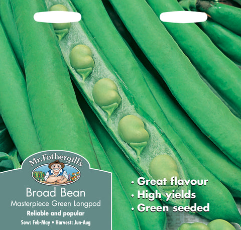 Mr Fothergills Broad Bean Masterpiece Green Longpod Seeds