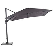 Chichester 3.0m Square Side Post Parasol with Granite Base - Grey
