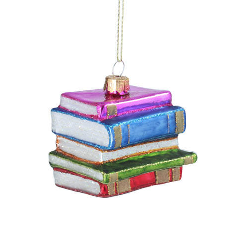 Gisela Graham Stack of Glass Books Decoration