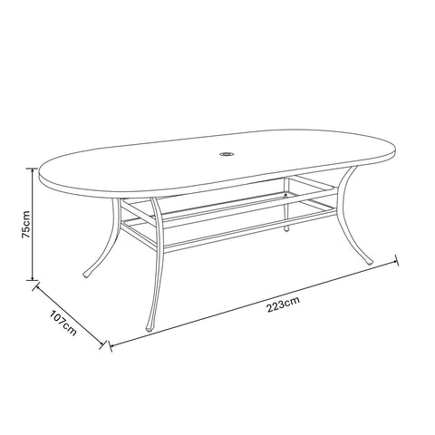Hartman Berkeley 8 Seater Oval Set