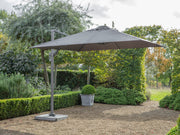 Lichfield 2.7m x 2.7m Square Side Post Parasol with Granite Base - Grey