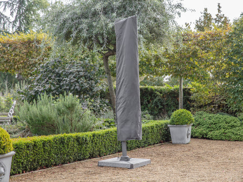 Lichfield 2.7m x 2.7m Square Side Post Parasol with Granite Base - Grey