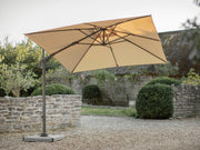 Lichfield 2.7m x 2.7m Square Side Post Parasol with Granite Base - Sand
