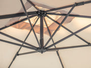 Lichfield 2.7m x 2.7m Square Side Post Parasol with Granite Base - Sand