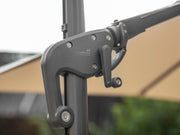 Lichfield 2.7m x 2.7m Square Side Post Parasol with Granite Base - Sand