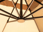 Bramblecrest Truro 3.0m Square Side Post Parasol with Granite Base - Sand