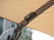 Bramblecrest Truro 3.0m Square Side Post Parasol with Granite Base - Sand