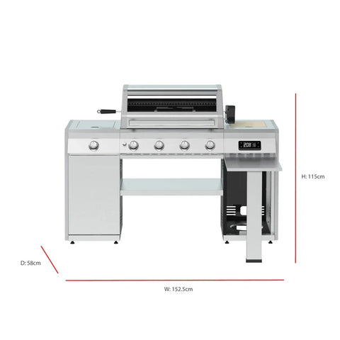 Grillstream Island 4 Burner Hybrid