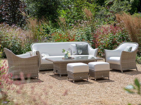 Bramblecrest Monte Carlo 3 Seat Sofa Set with Adjustable Table