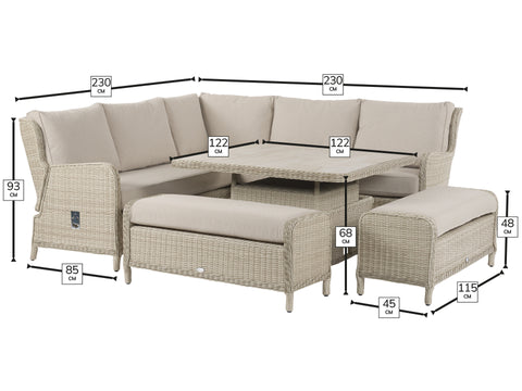 Bramblecrest Chedworth Reclining Square Sofa Set