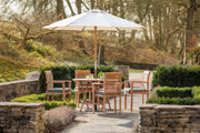 Bramblecrest Richmond Teak 110cm 4 Seater with Parasol & Base