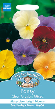 Mr Fothergills Pansy Clear Crystal Mixed Seeds