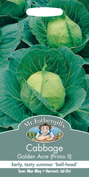 Mr Fothergills Cabbage Golden Acre / Primo (II Seeds)