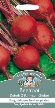 Mr Fothergills, Vegetable Seeds, Beetroot Detroit 2 - Crimson Globe