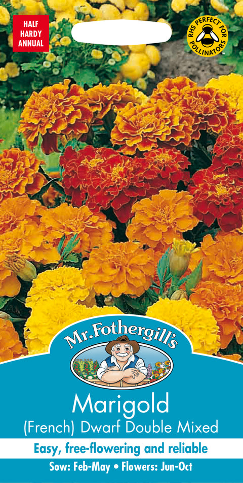 Mr Fothergills Marigold (French) Dwarf Double Seeds