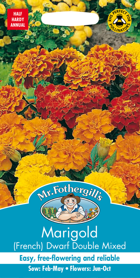 Mr Fothergills Marigold (French) Dwarf Double Seeds