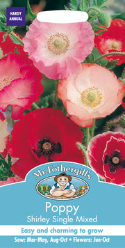 Mr Fothergills POPPY Shirley Single Mixed Seeds