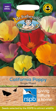 Mr Fothergills California Poppy Single Mixed Seeds