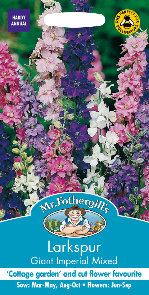Mr Fothergills Larkspur Giant Imperial Mixed Seeds
