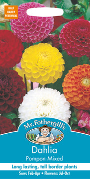 Mr Fothergills Dahlia Pompon Mixed Seeds