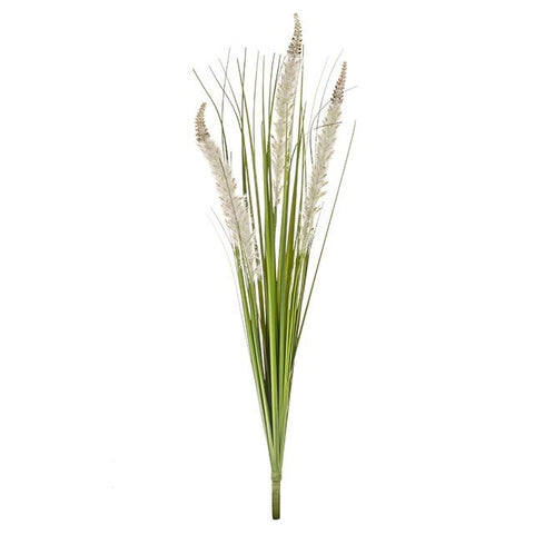 Artificial Grass and Cream Cattail Spray 80cm