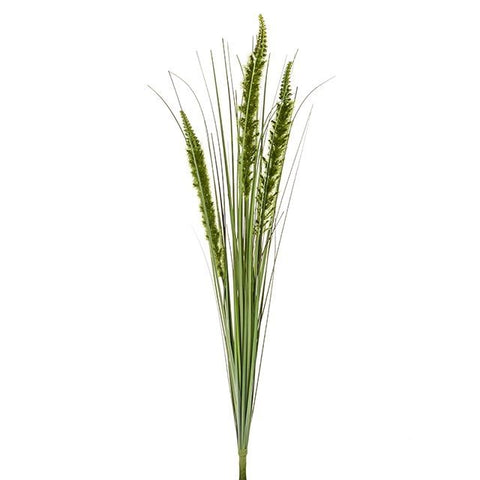 Artificial Grass And Green Cattail Spray 80cm