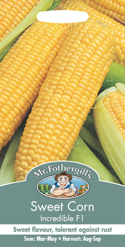 Mr Fothergills Sweet Corn Incredible F1 Seeds