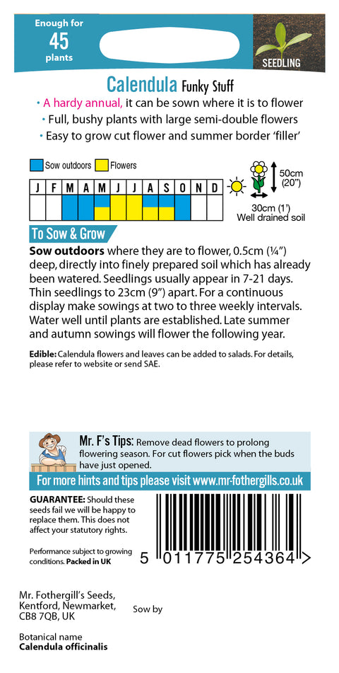 Mr Fothergills Calendula Funky Stuff Seeds
