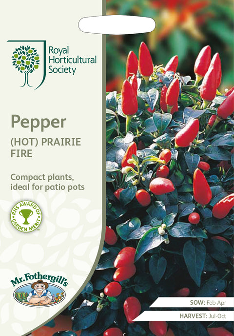 Mr Fothergills RHS Pepper (Hot) Prarie Fire Seeds