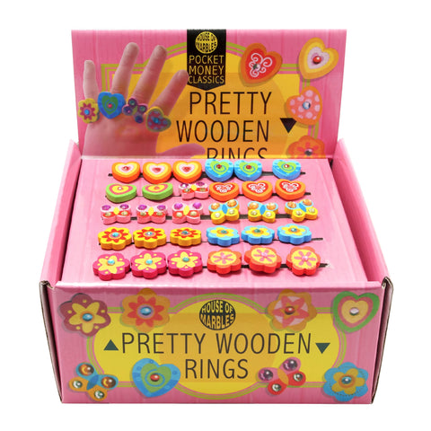 Pretty Wooden Rings - assorted