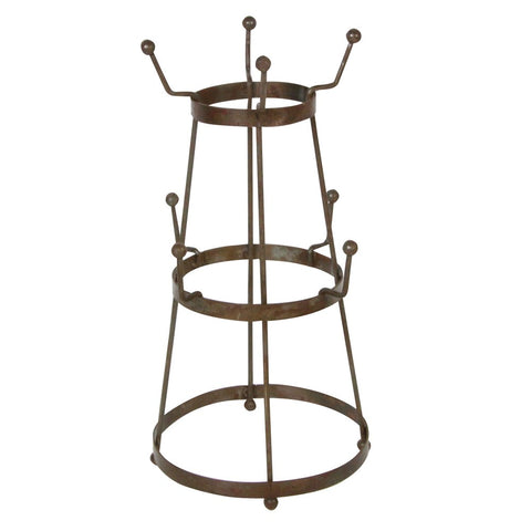 Metal Mug Tree 37cm - Antiqued Brown