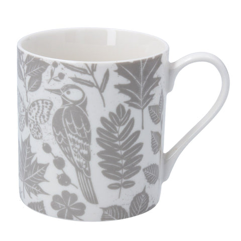 Bone China Mug 9.1cm - Grey Garden Study