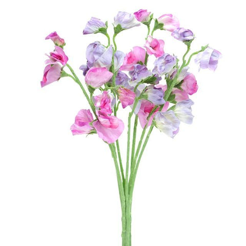 Artificial Sweetpea Bunch Lilac