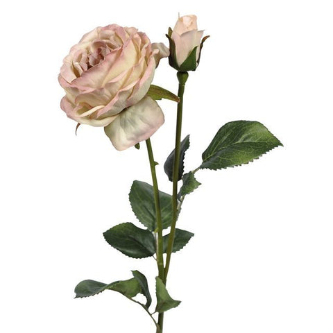 Artificial Flower Vintage Rose Pink 48cm