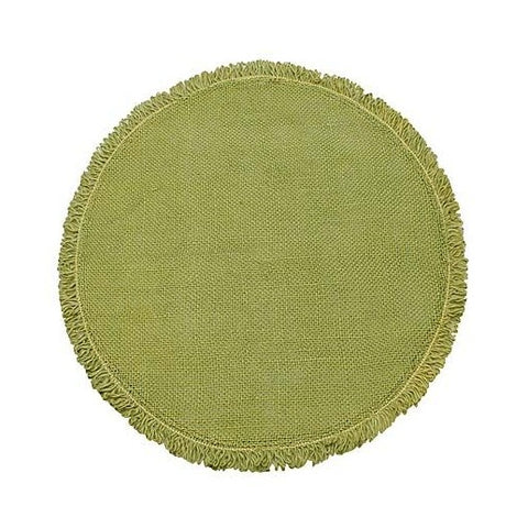Walton & Co. Circular Jute Placemat Olive 35cm