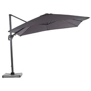 Bramblecrest Chichester 3.0m Square Side Post Parasol with Granite Base - Grey
