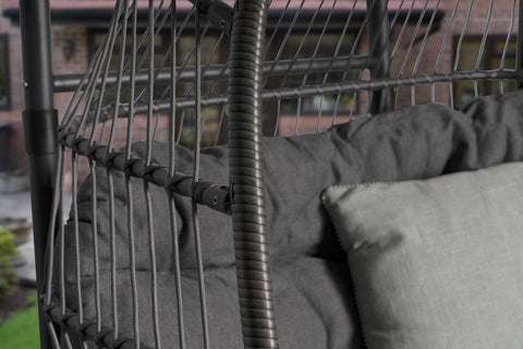 Eleanor Double Folding Hanging Chair - Grey or Natural