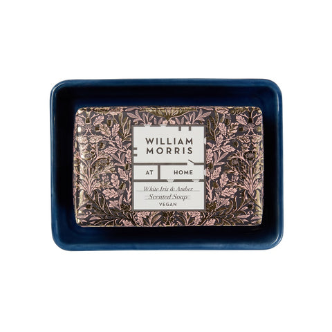 Heathcote & Ivory William Morris Dove & Rose Soap 150g & Ceramic Dish