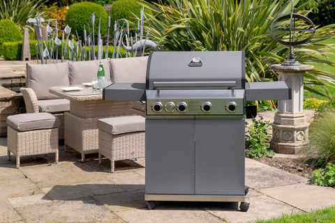 Grillstream Classic Hooded 4 Burner BBQ - Matt Grey