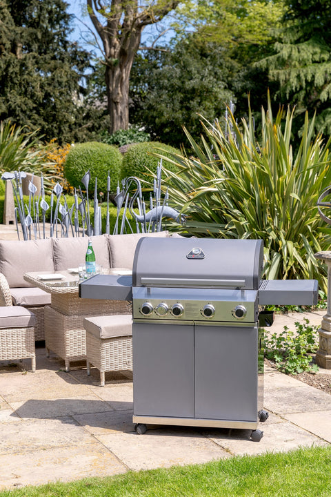 Grillstream Classic Hooded 4 Burner BBQ - Matt Grey