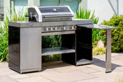 Grillstream Hooded 4 Burner BBQ Island Hybrid - Stainless Steel