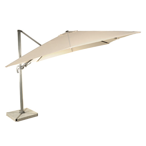 Lichfield 2.7m x 2.7m Square Side Post Parasol with Granite Base - Sand
