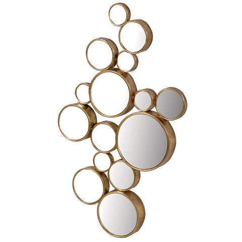 Gold 15 Circles Wall Mirror