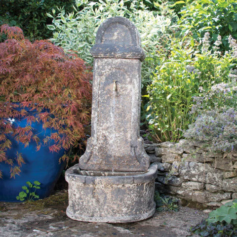 Tall Tapped Salt Glazed Ancient Water Feature