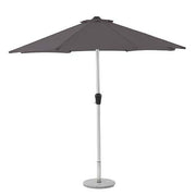 Brushed Aluminium 2.5M Crank Parasol - Grey