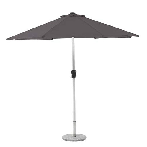 Brushed Aluminium 2.5M Crank Parasol - Grey