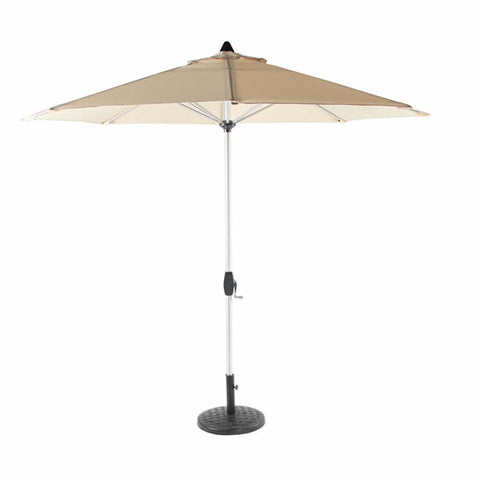 Brushed Aluminium 3.0M Crank Parasol - Sand