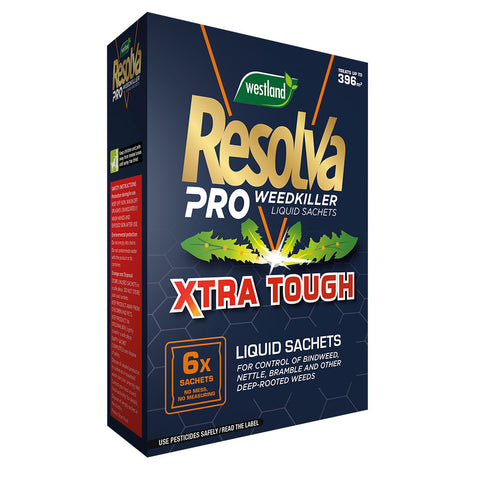 Resolva - Pro Xtra Tough, Liquid Sachets, Weedkiller 6 x 100ml