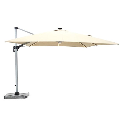 Bramblecrest Truro 3.0m Square Side Post Parasol with Granite Base - Sand